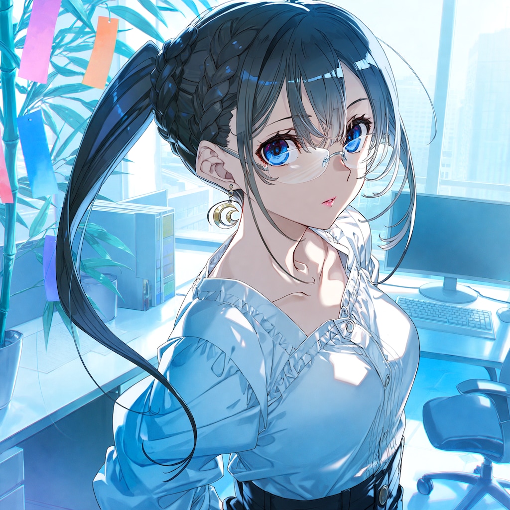 七夕のオフィス