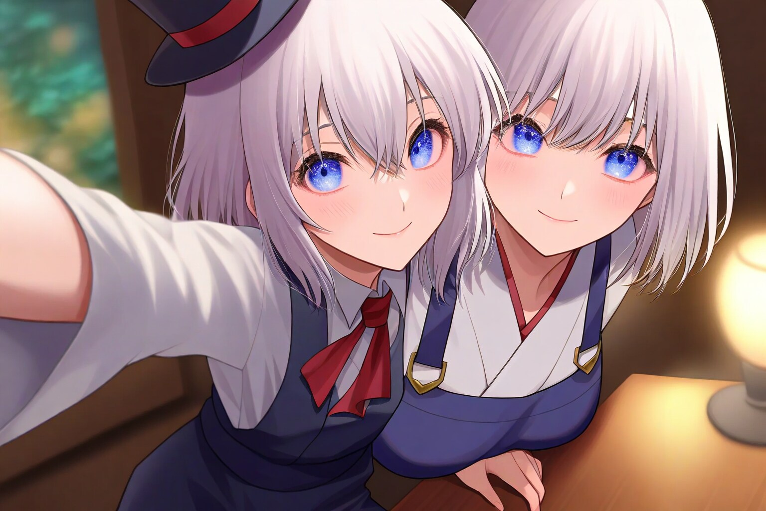 青い瞳のシークレットショット | の人気AIイラスト・グラビア