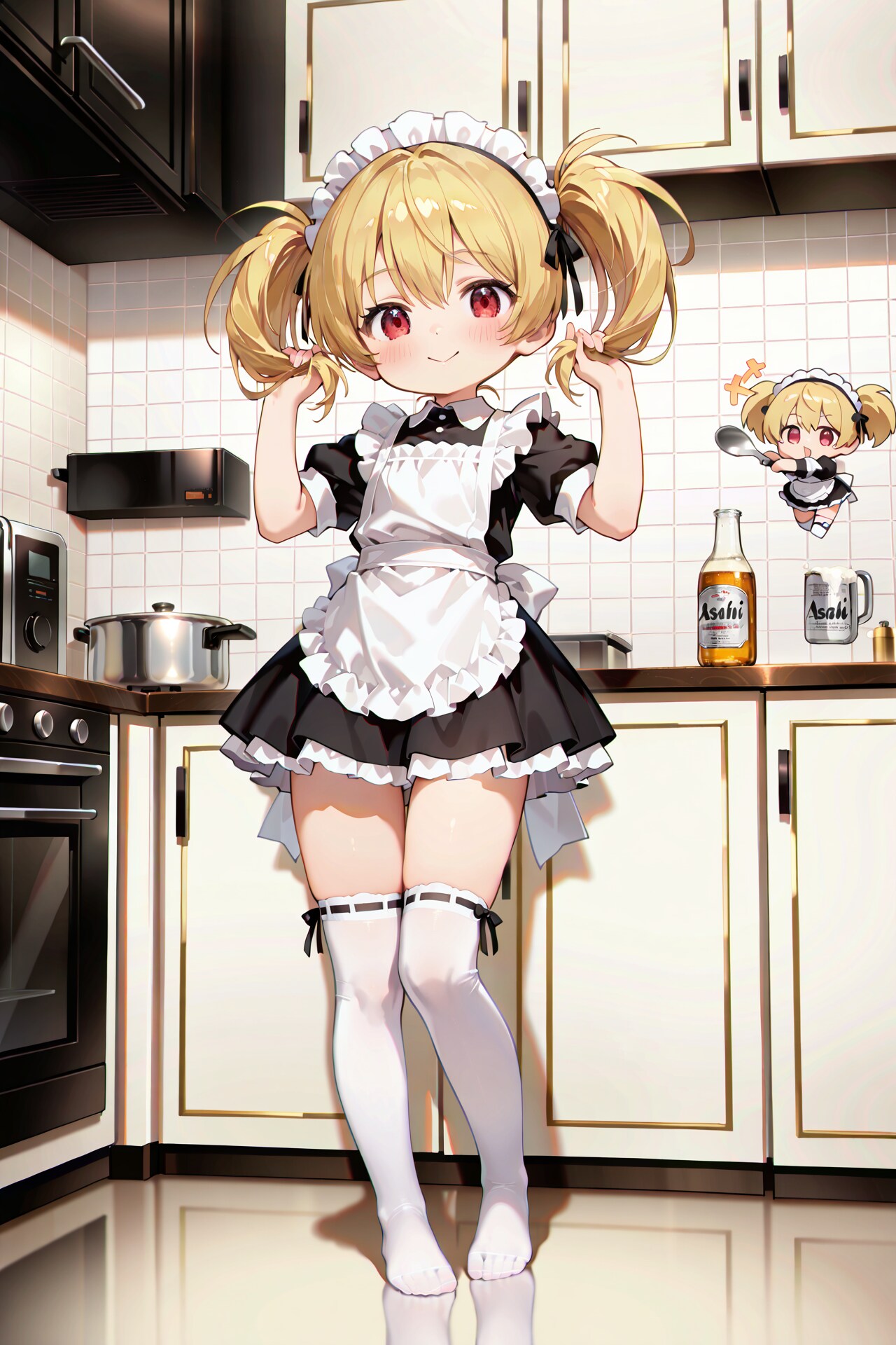 ちびキャラメイドさん Y611 | の人気AIイラスト・グラビア