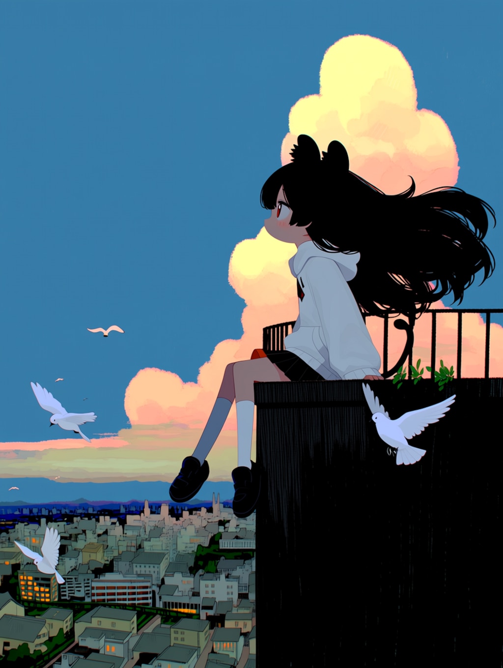 夕暮れ
