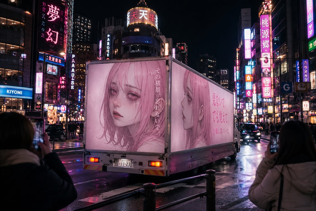 アドトラック運転手は残念美人(生成失敗)