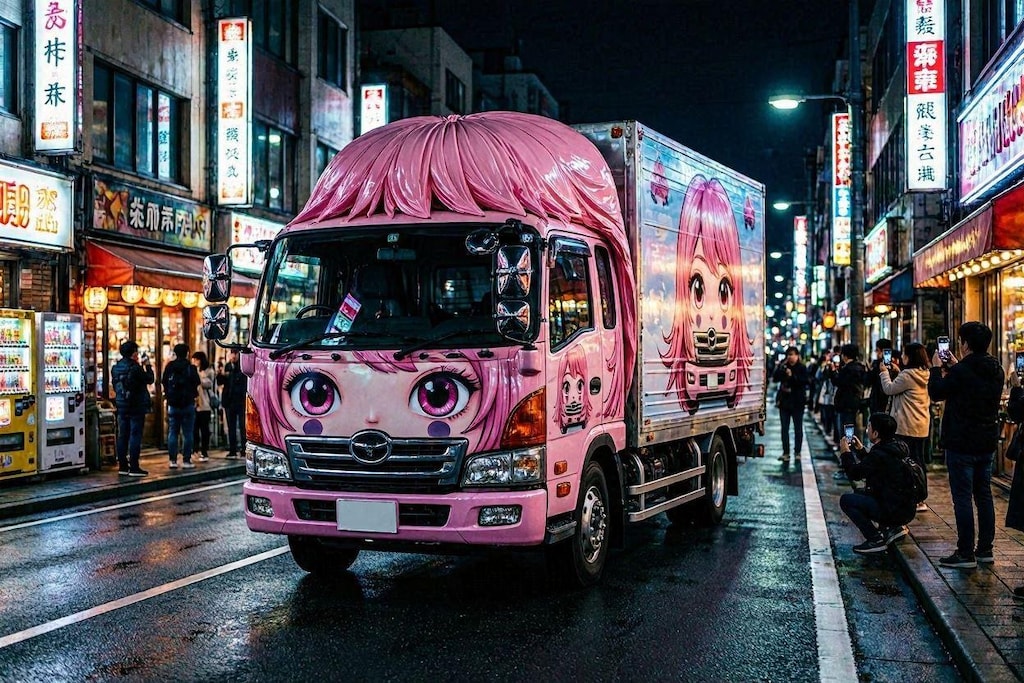 アドトラック運転手は残念美人(生成失敗)