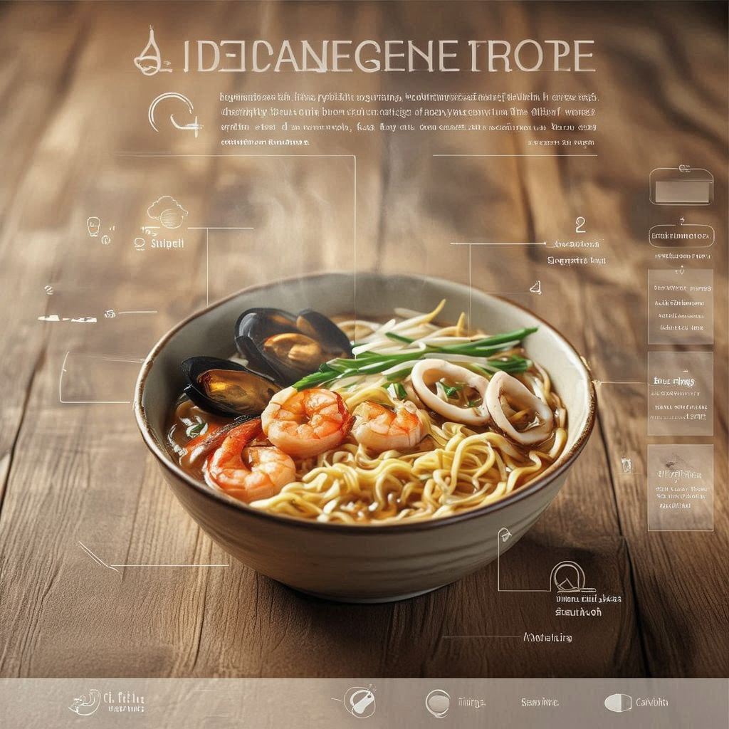 インフォグラフィックseafood noodle