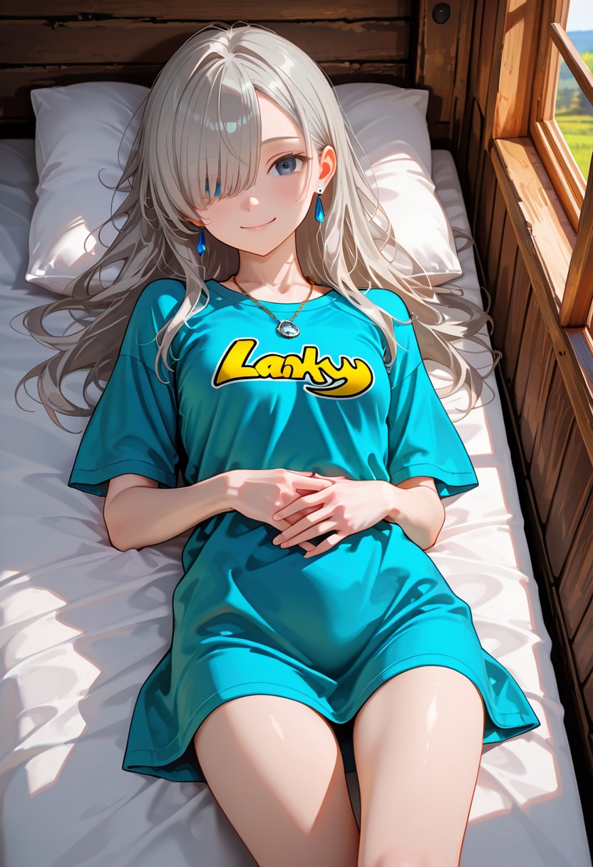 由璃亜 Oversized T-shirt (5) | の人気AIイラスト・グラビア
