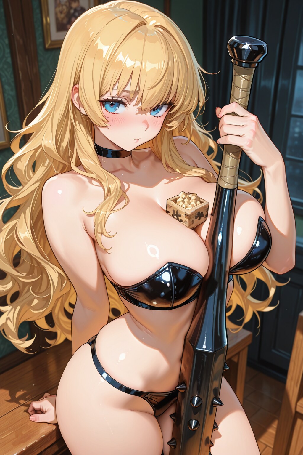 節分で鬼をする金髪さん