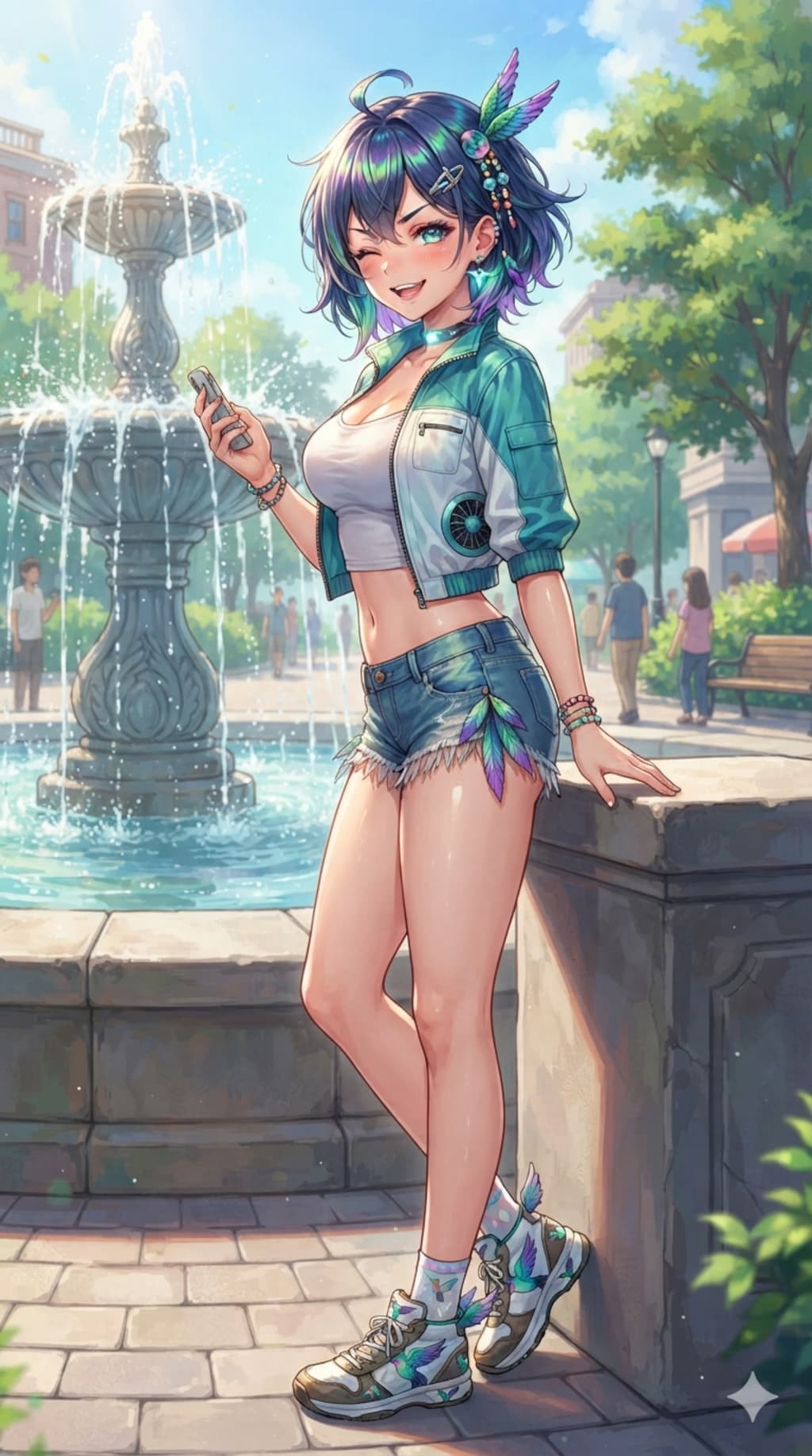 ハチドリ擬人化(空調服)