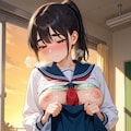 性癖   未使用イラスト⑩  露出編　 ～　放課後調教　空き教室 　～ 8枚目