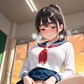 性癖   未使用イラスト⑩  露出編　 ～　放課後調教　空き教室 　～ 7枚目