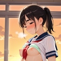 性癖   未使用イラスト⑩  露出編　 ～　放課後調教　空き教室 　～ 9枚目