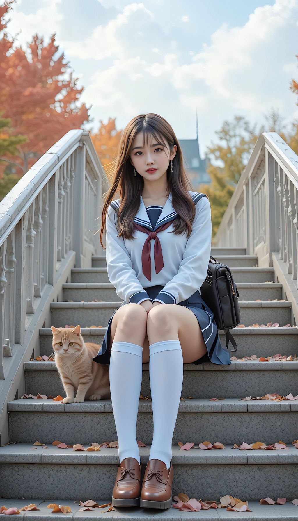 紅葉と猫と君