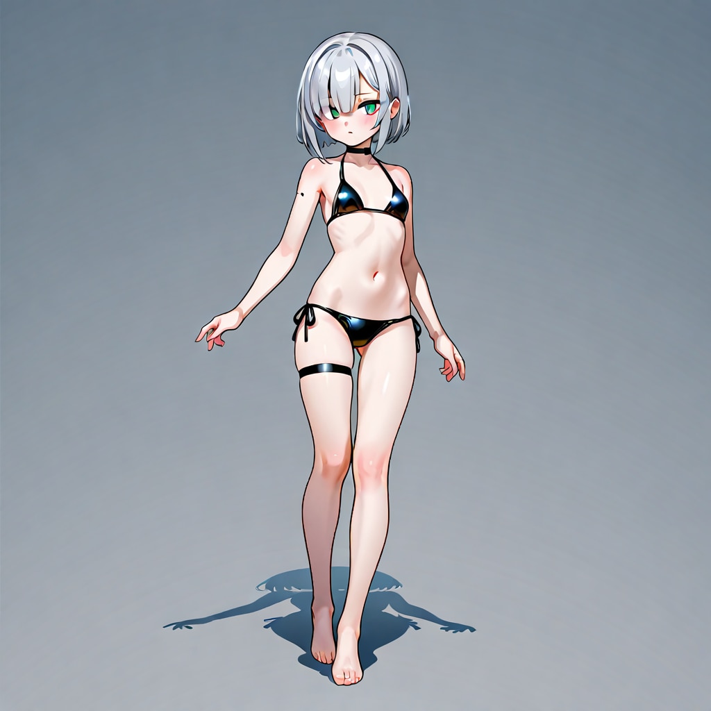 新しい水着で