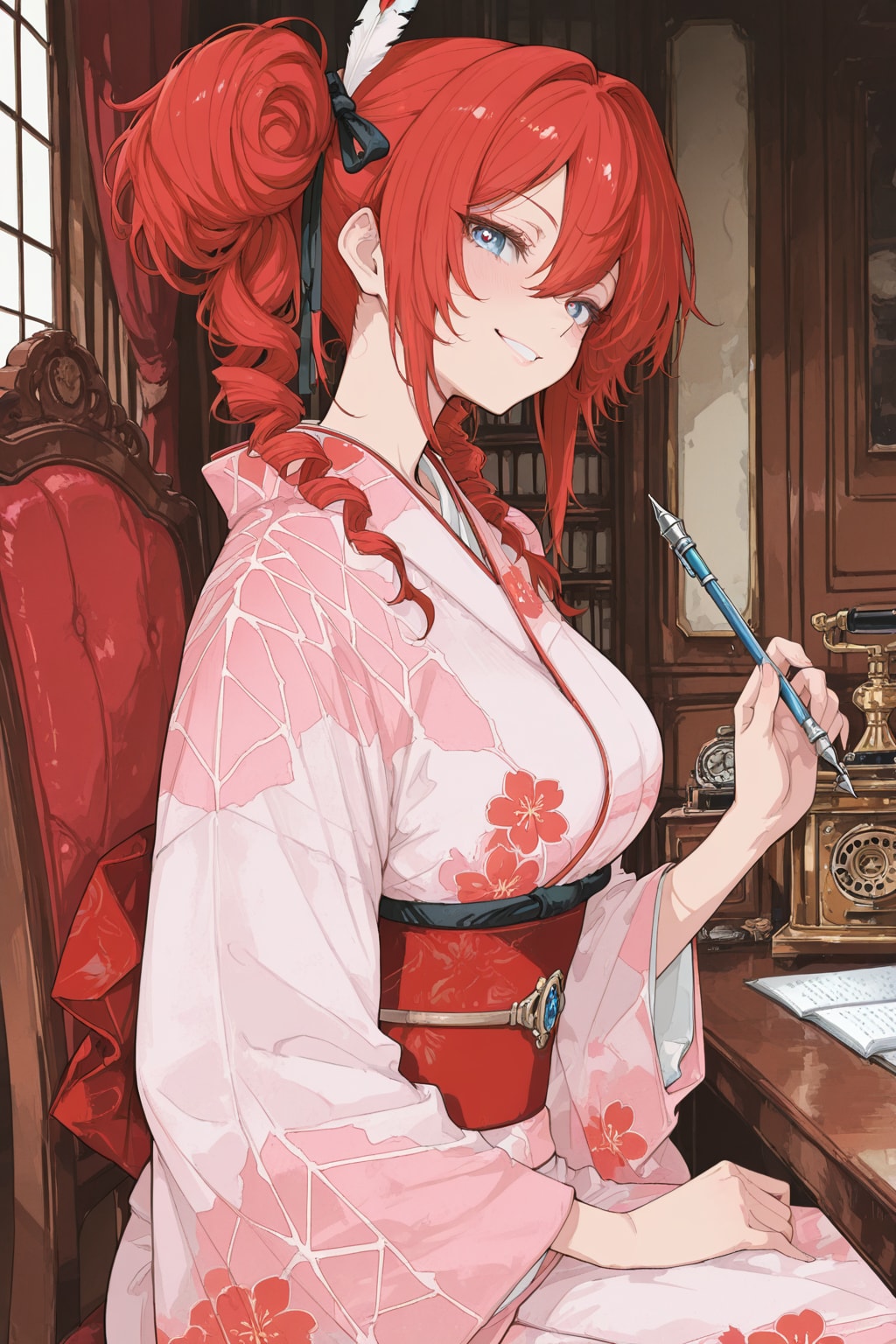 よその娘、斉田実亜　シャーペン