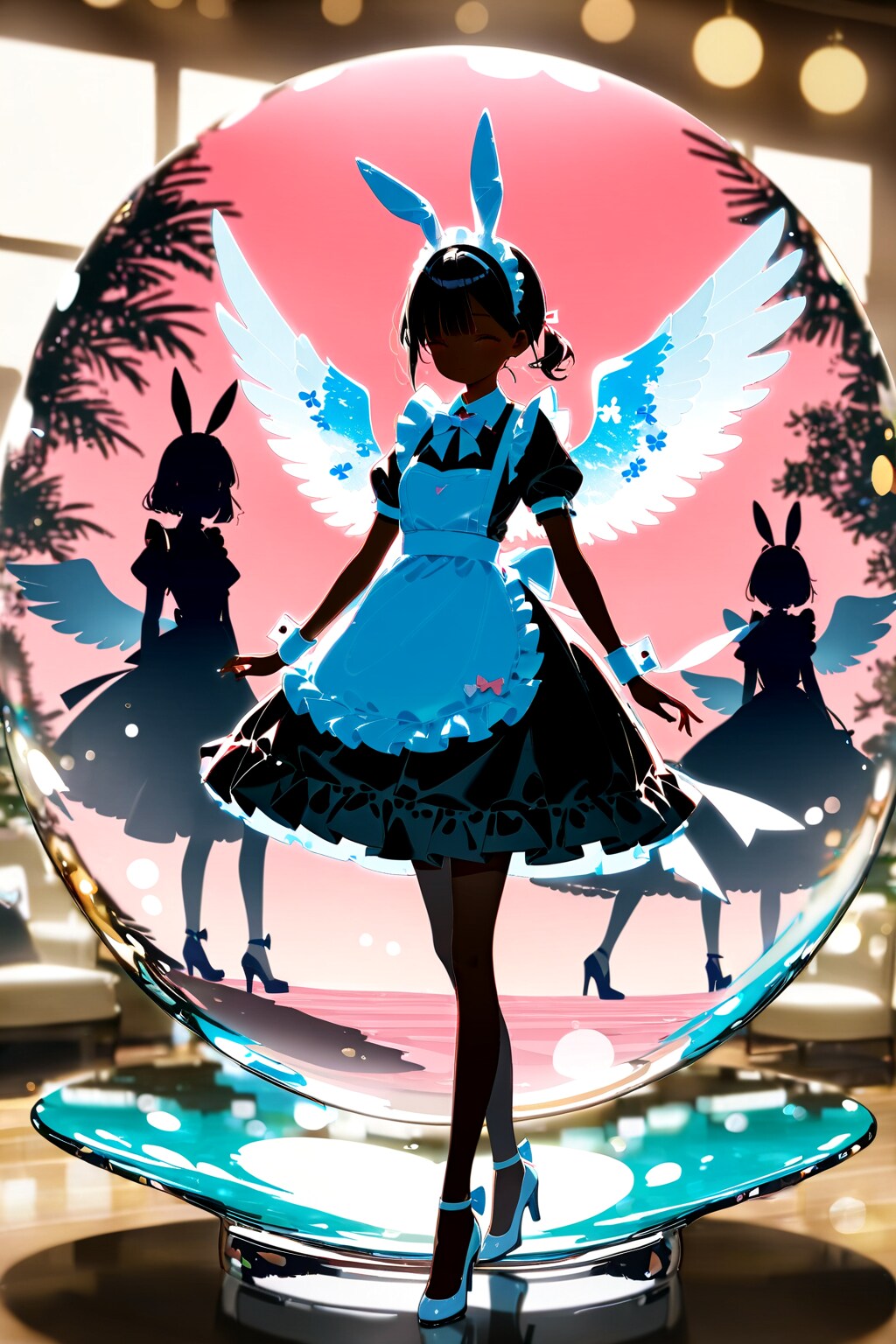 バニーメイド天使 | の人気AIイラスト・グラビア