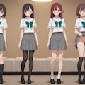 順番にスカートをたくし上げて自己紹介させる 2枚目