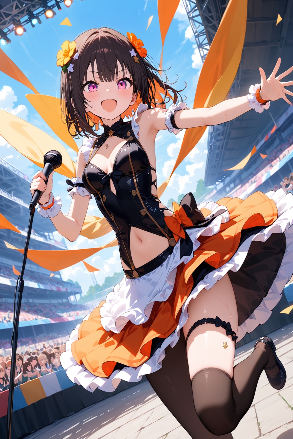 野外ライブ　HALO版 | の人気AIイラスト・グラビア