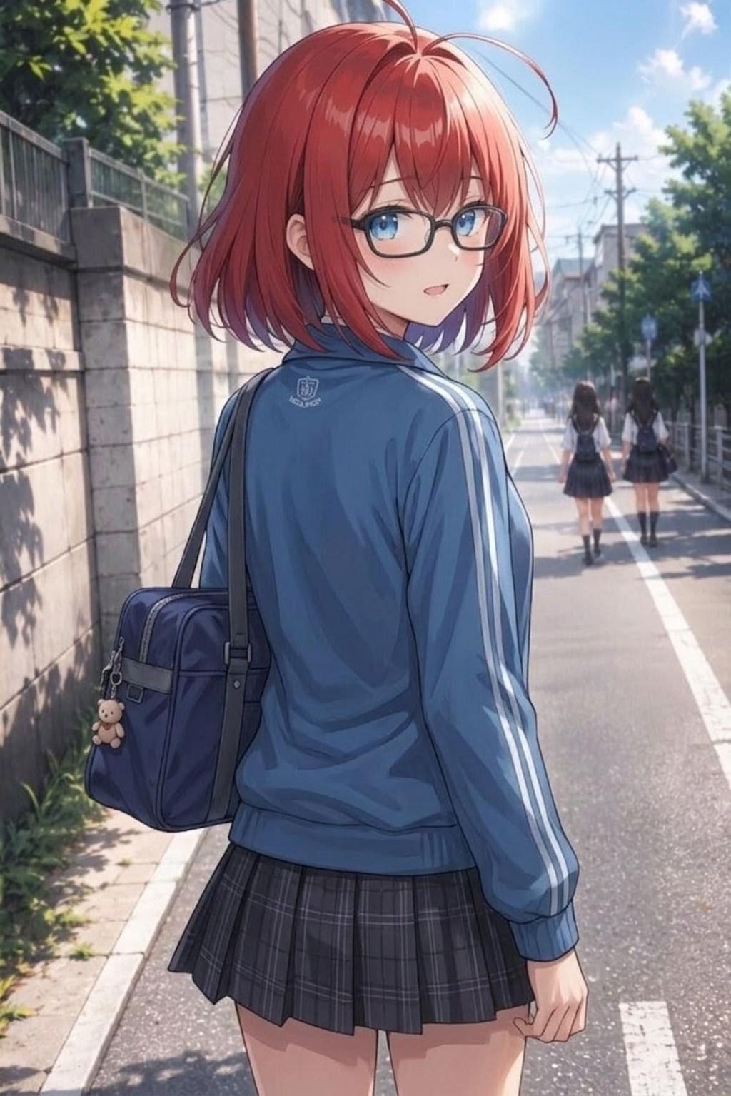 ダサ制服コーデでおはようカエデ
