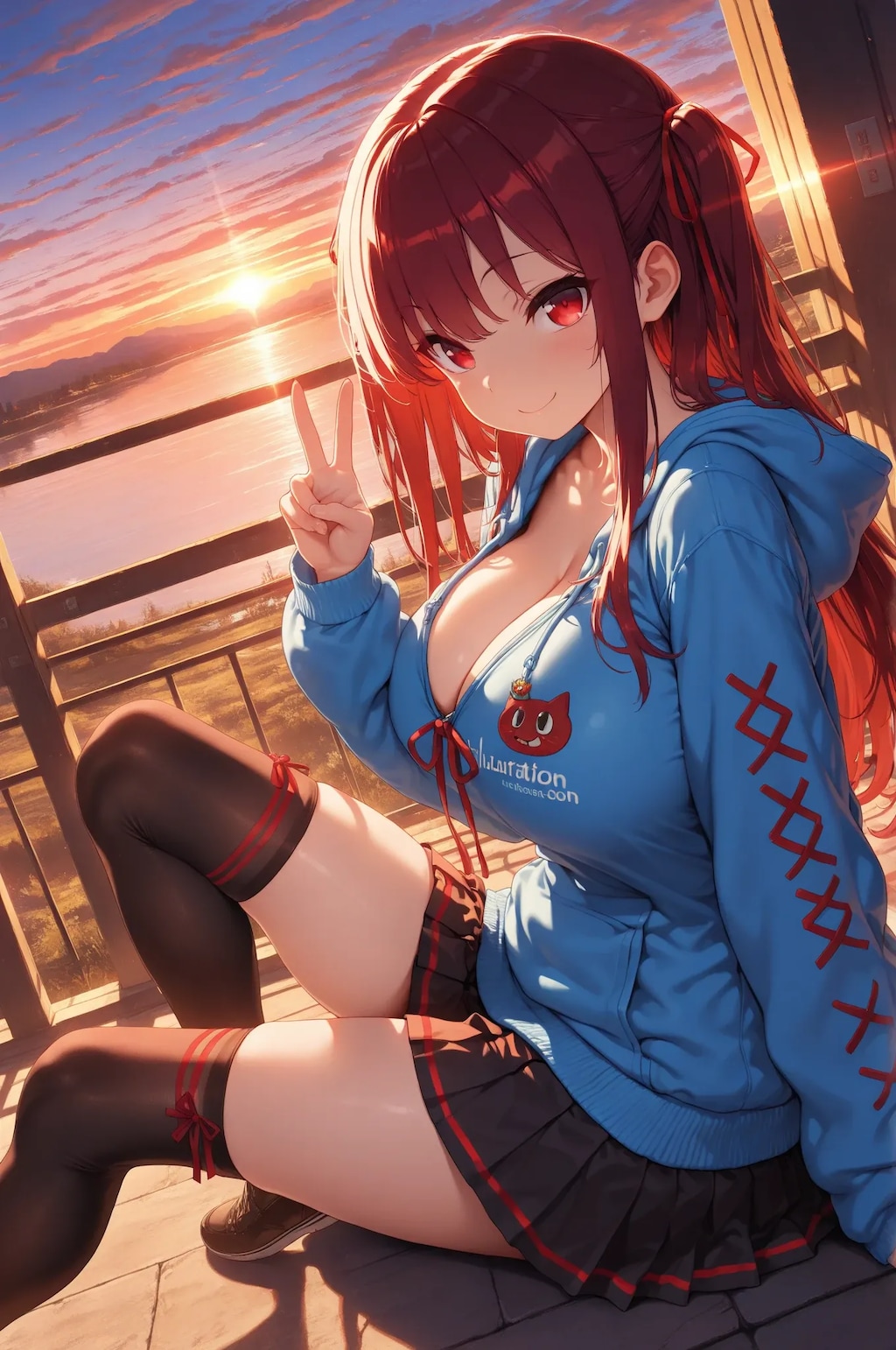 夕焼けが綺麗だね💓