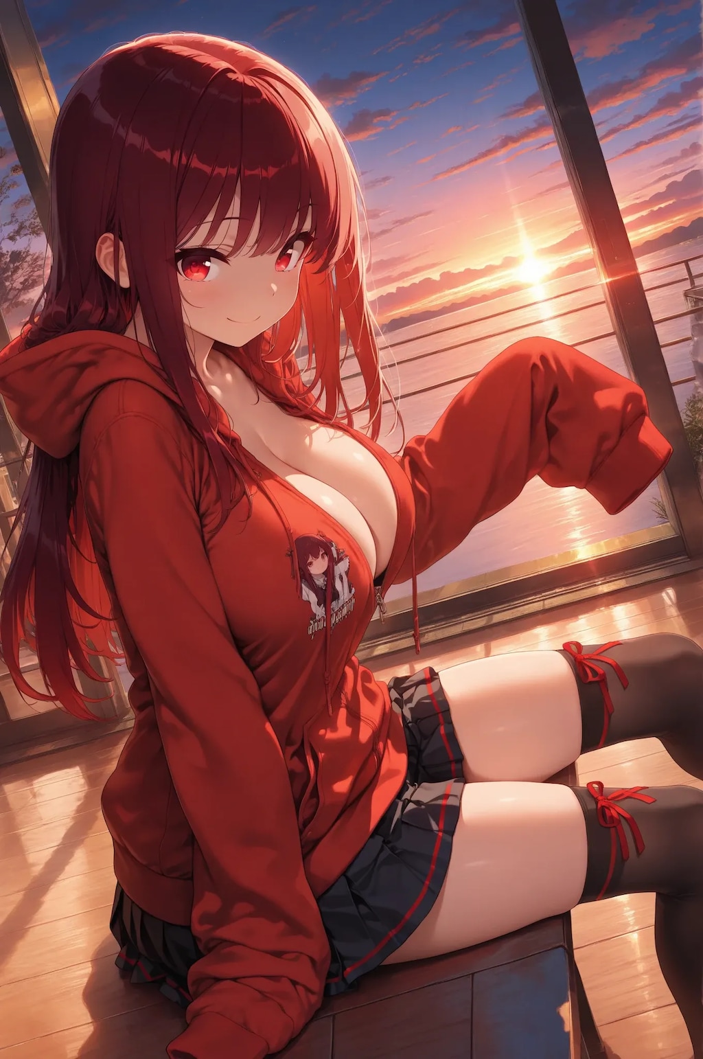 夕焼けが綺麗だね💓