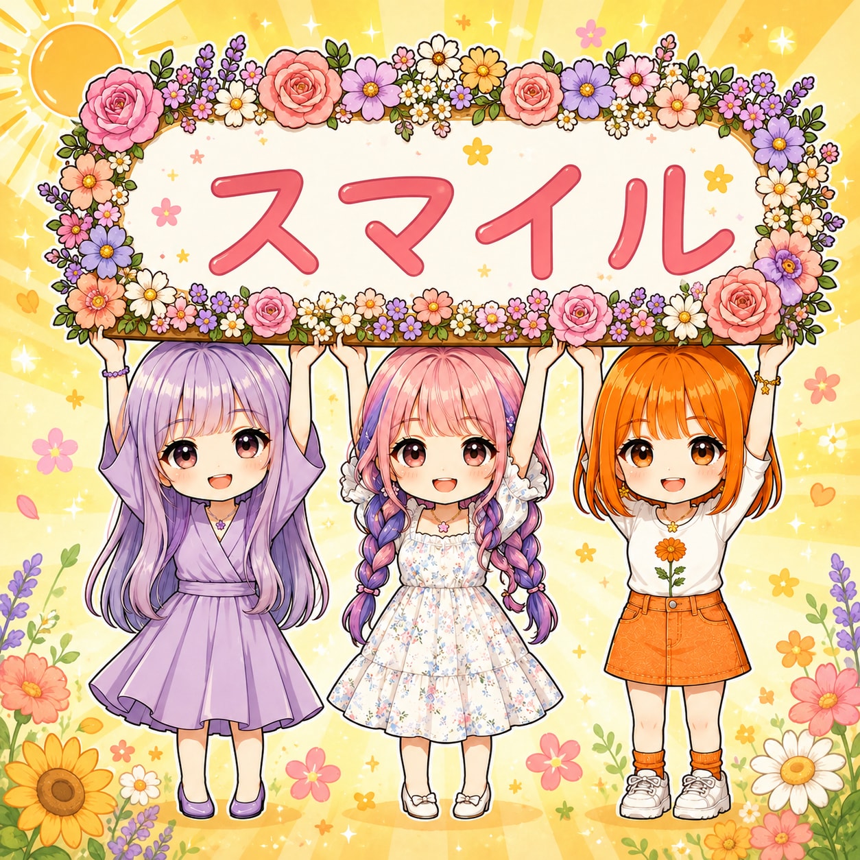 花組ちゃん達（ラベンダー、サイ、マリ） | の人気AIイラスト・グラビア