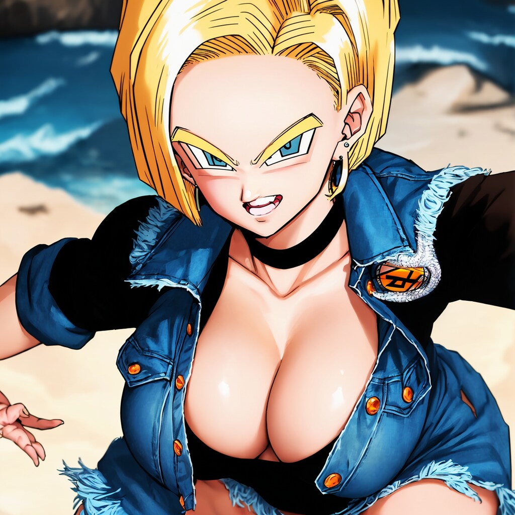 輝く金髪の美女！ドラゴンボールの人造人間18号がセクシーに魅了する