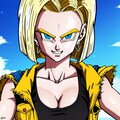 輝く金髪の美女！ドラゴンボールの人造人間18号がセクシーに魅了する 2枚目