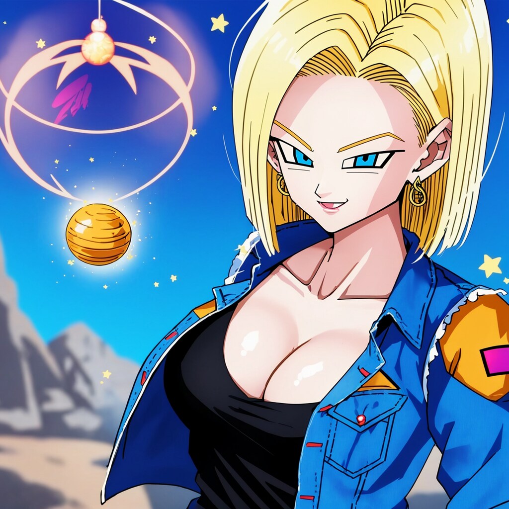 輝く金髪の美女！ドラゴンボールの人造人間18号がセクシーに魅了する