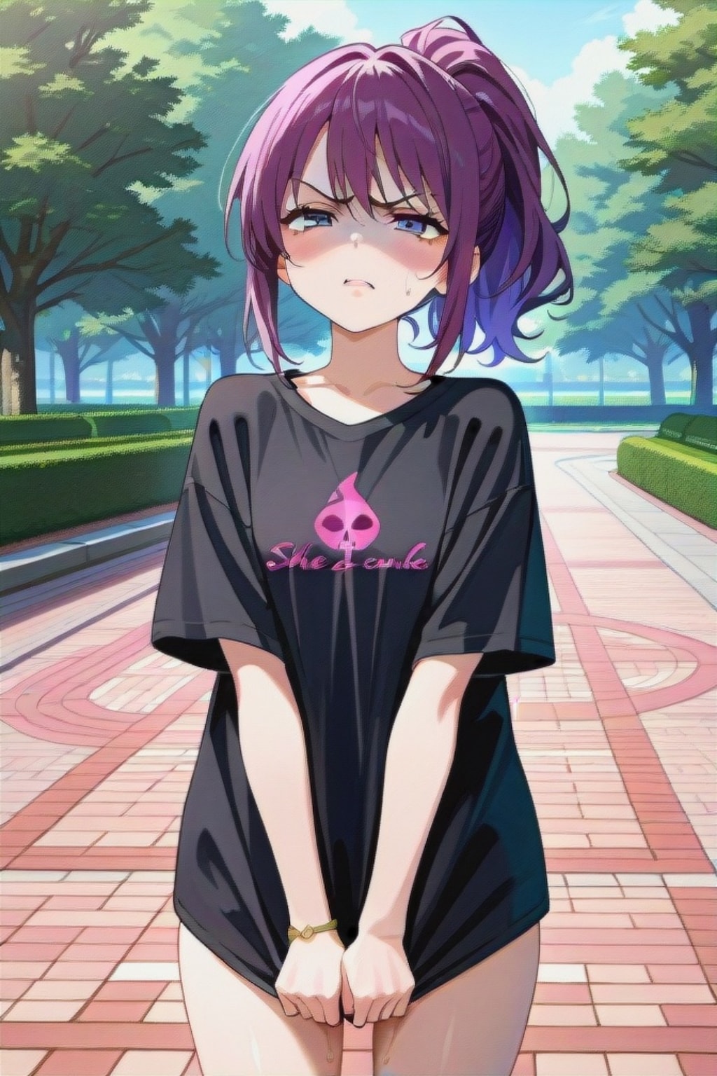 不機嫌な紫髪ちゃん