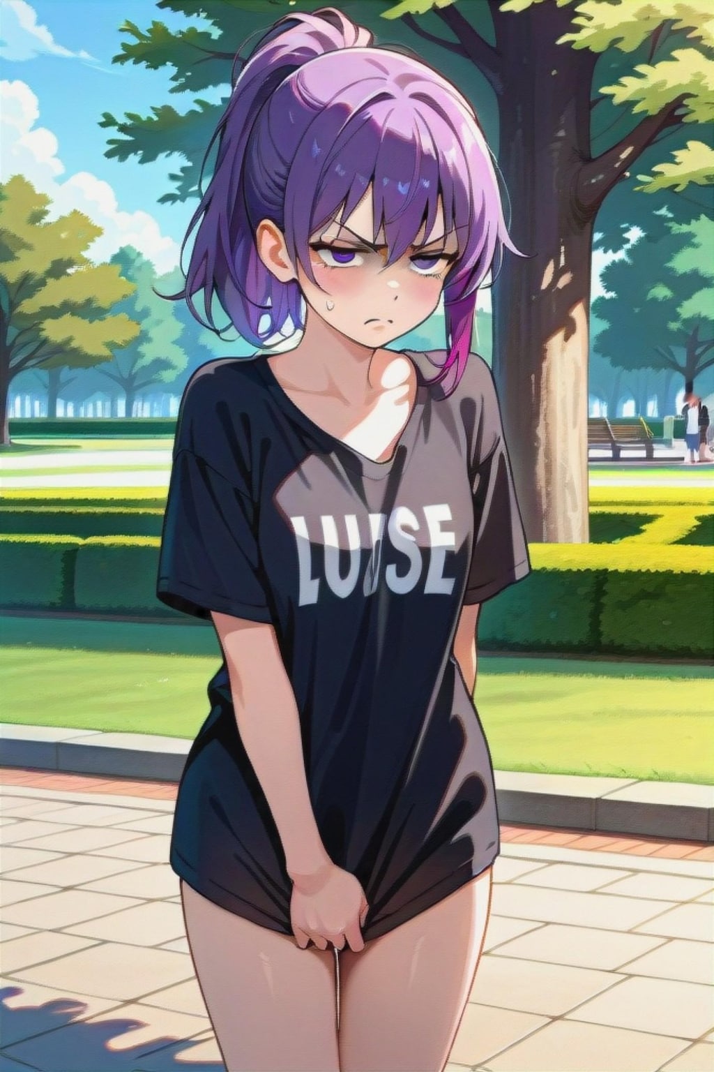 不機嫌な紫髪ちゃん