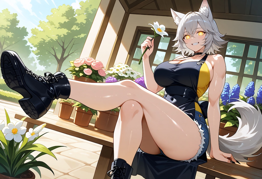 【今日の腹筋】狼娘花屋でバイトする