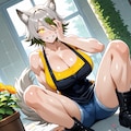 【今日の腹筋】狼娘花屋でバイトする 3枚目
