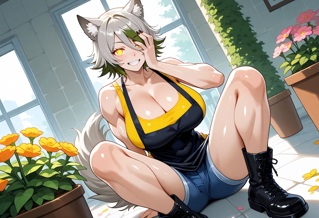【今日の腹筋】狼娘花屋でバイトする