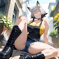 【今日の腹筋】狼娘花屋でバイトする 5枚目