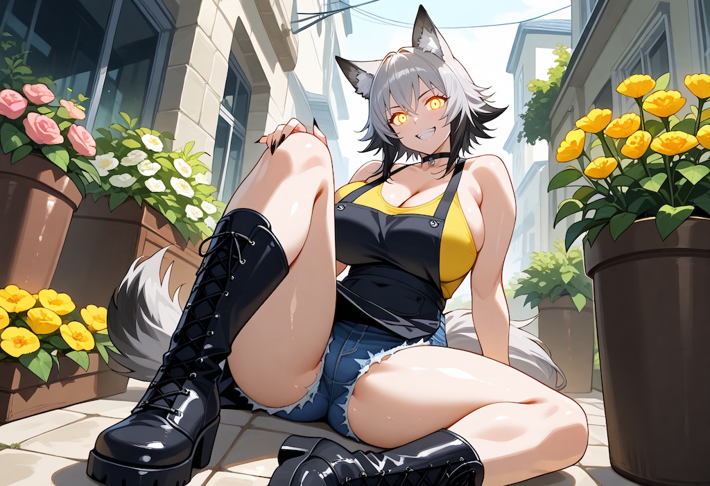 【今日の腹筋】狼娘花屋でバイトする