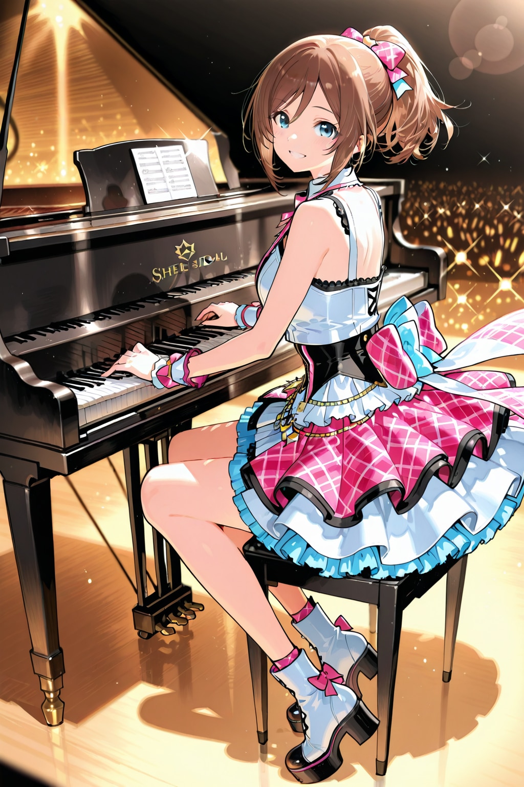 私のピアノ演奏を聴いてね❤ | の人気AIイラスト・グラビア