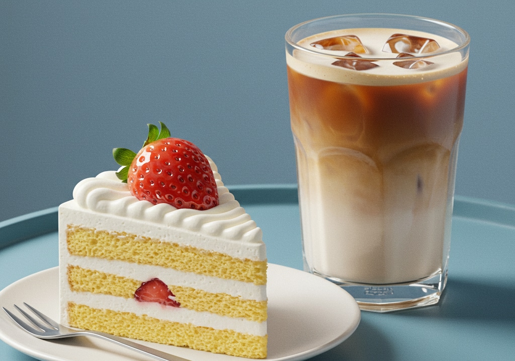 デザートの苺ショートケーキ