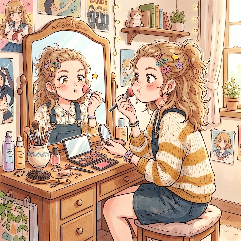 メイク中