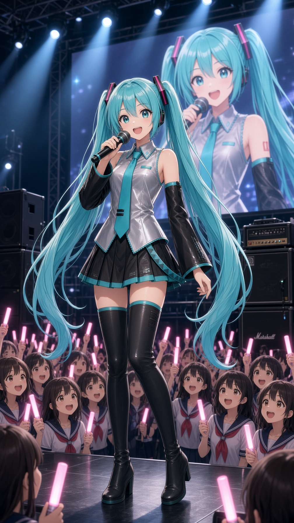 初音ミクのライブ/Grok | の人気AIイラスト・グラビア