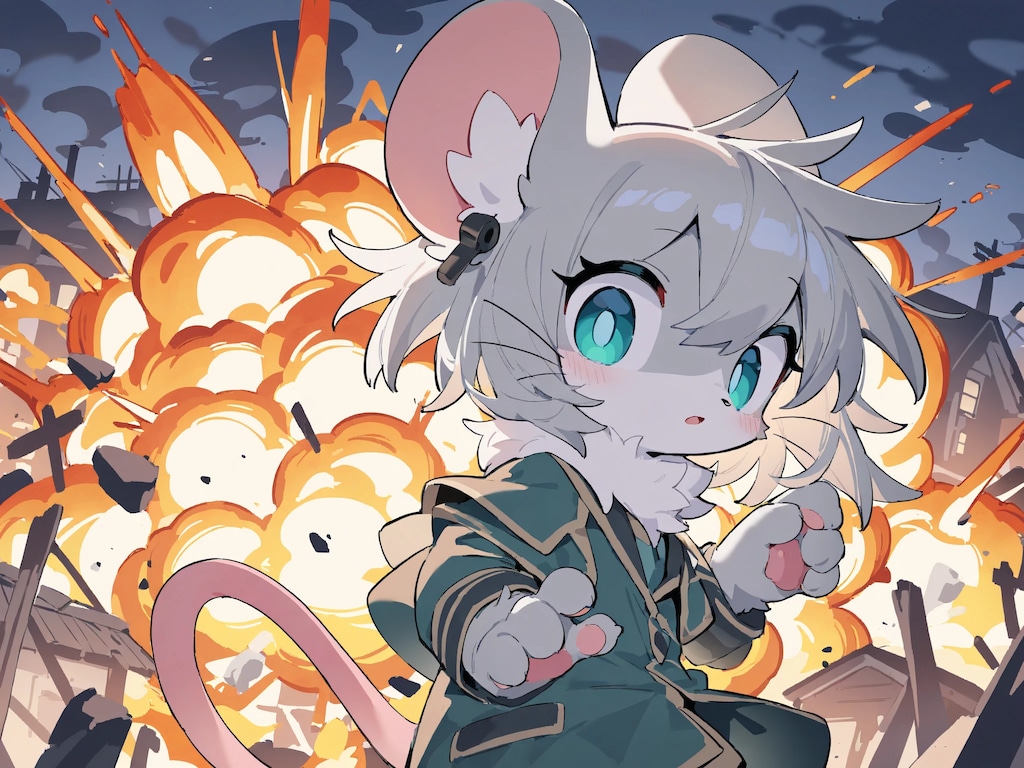ドジっ子な爆弾魔のねずみの男の子！