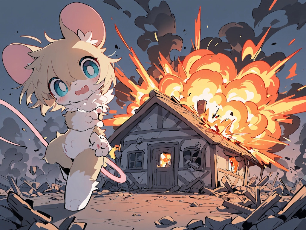 ドジっ子な爆弾魔のねずみの男の子！