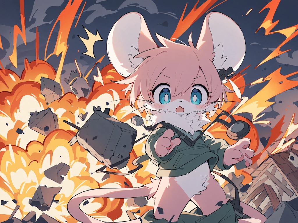 ドジっ子な爆弾魔のねずみの男の子！