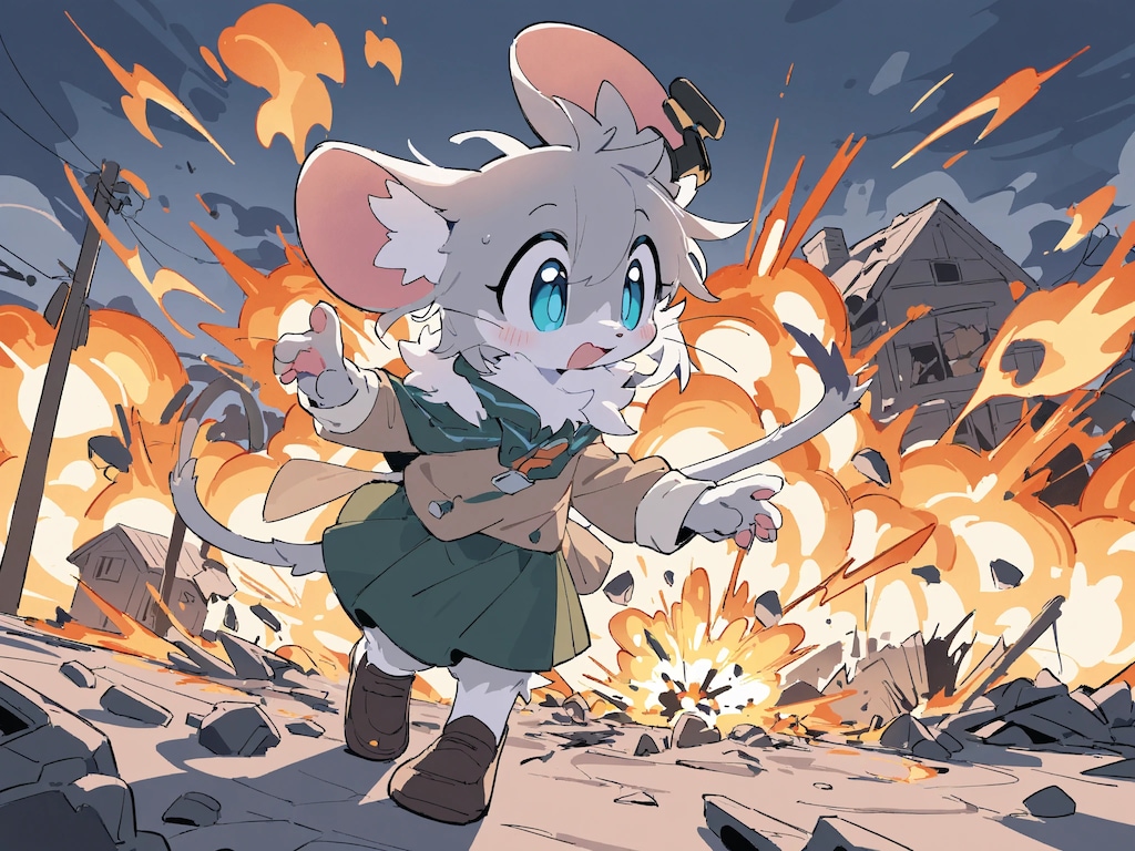ドジっ子な爆弾魔のねずみの男の子！