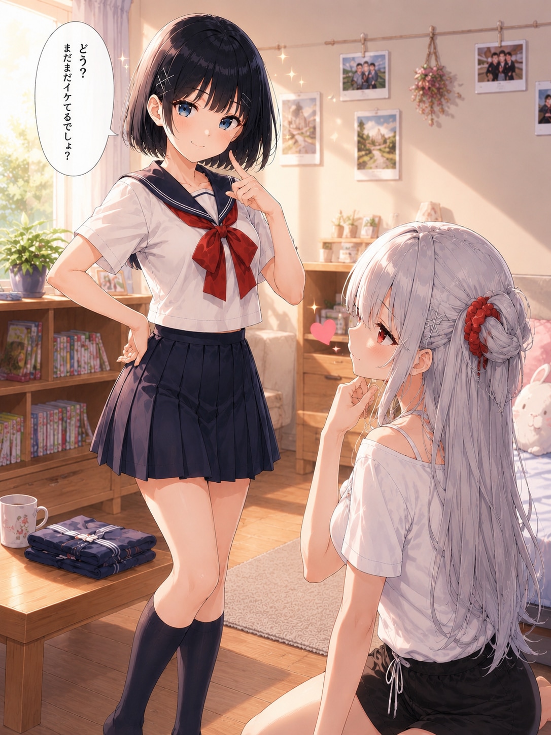 セーラー服を着た楓ちゃん