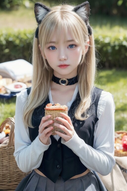ピクニックの犬ちゃん