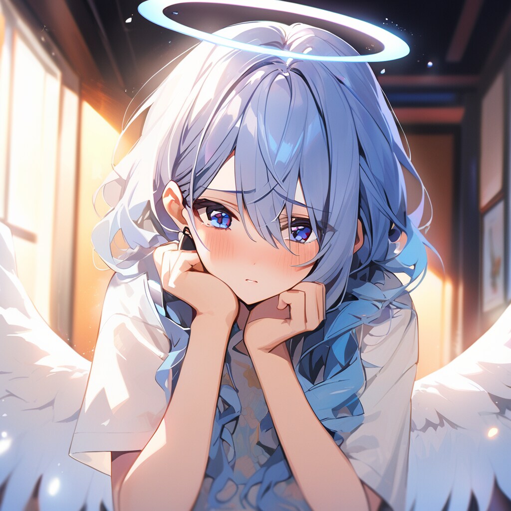 悩める青髪天使さん