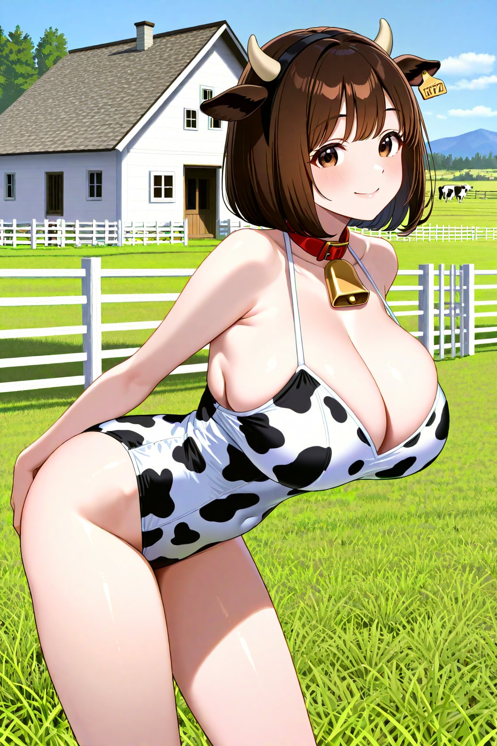 牛と合体したアキちゃん