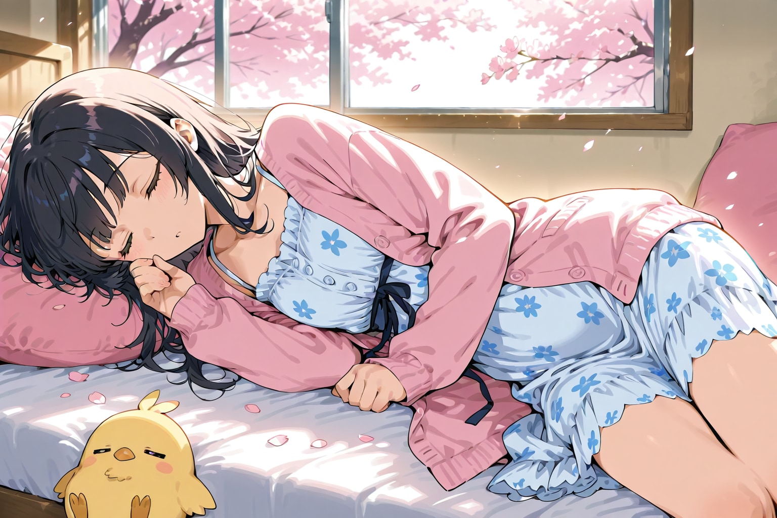 春の陽気に誘われて　#春眠 | の人気AIイラスト・グラビア