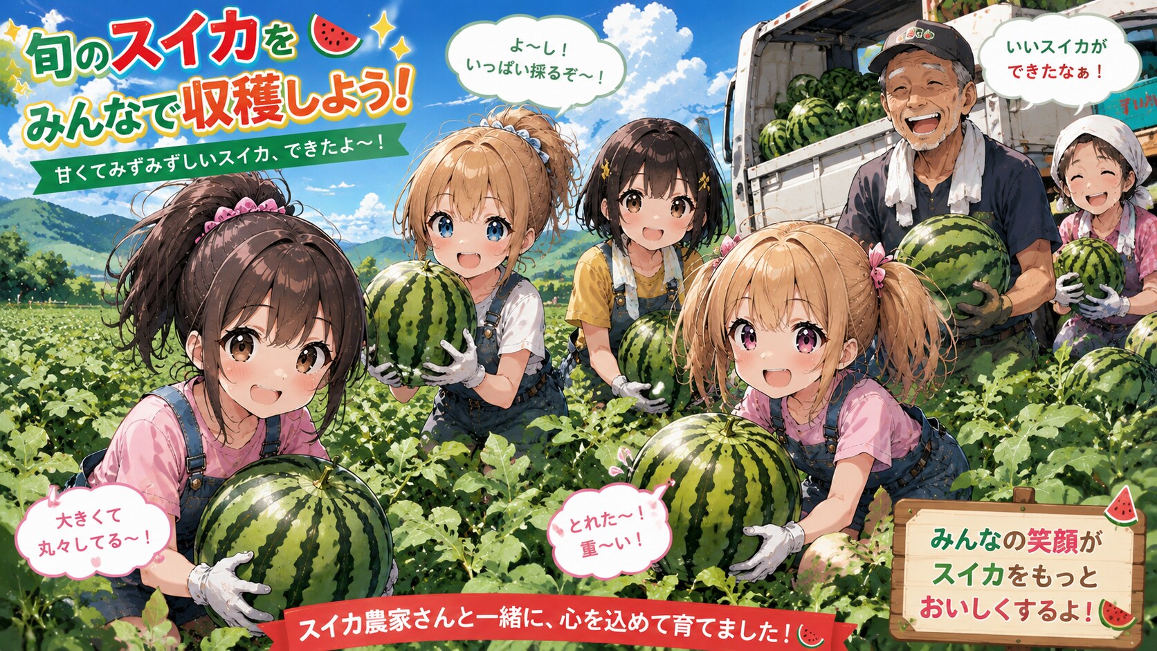 旬のスイカを収穫！３