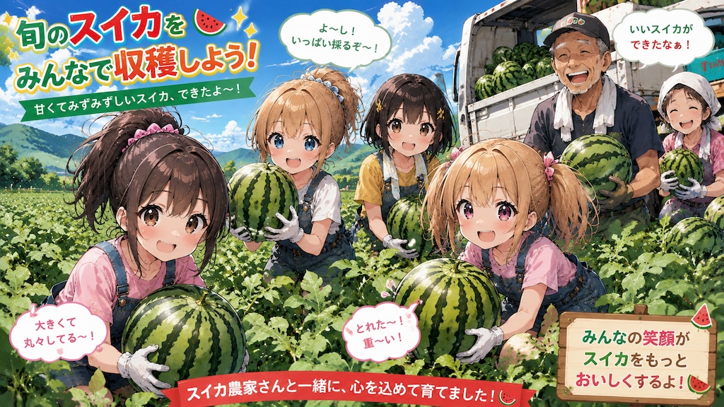 旬のスイカを収穫！３