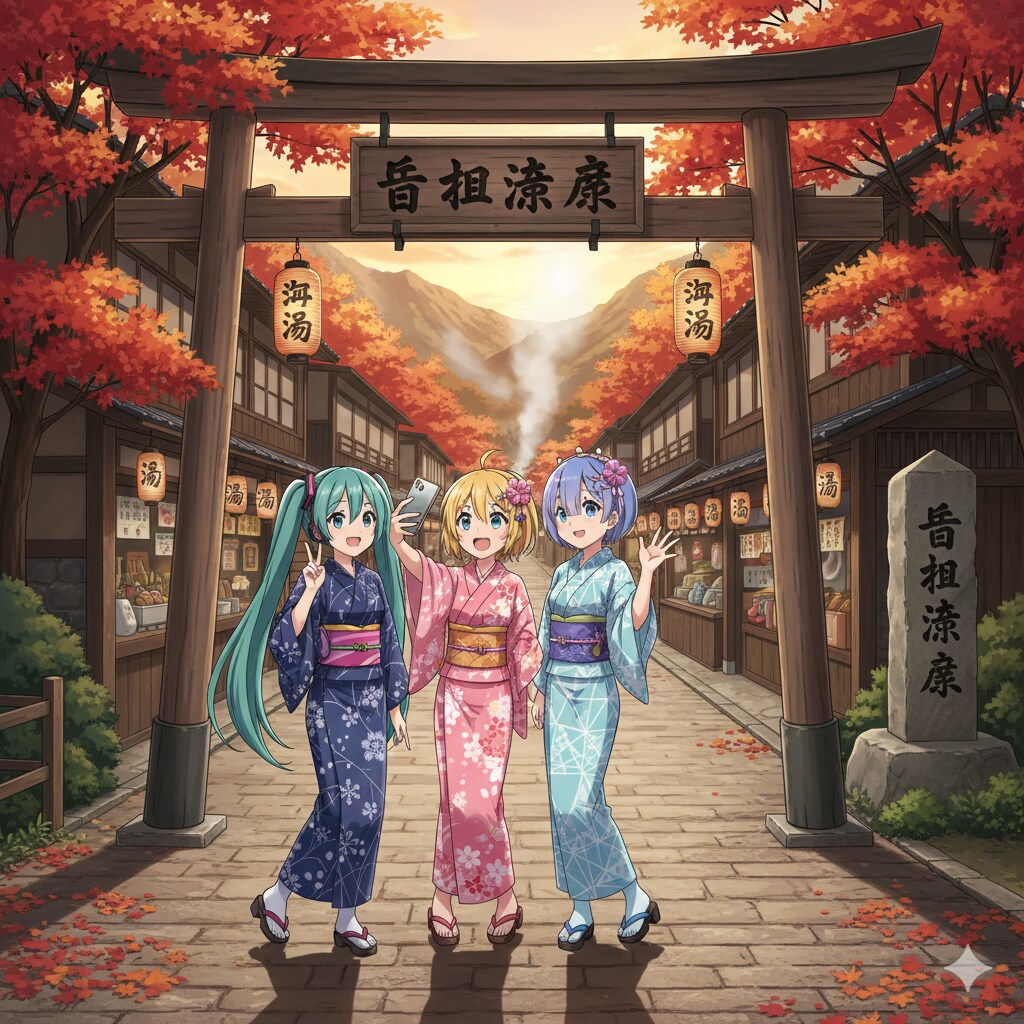 ミクさんたちは登別温泉に来ました