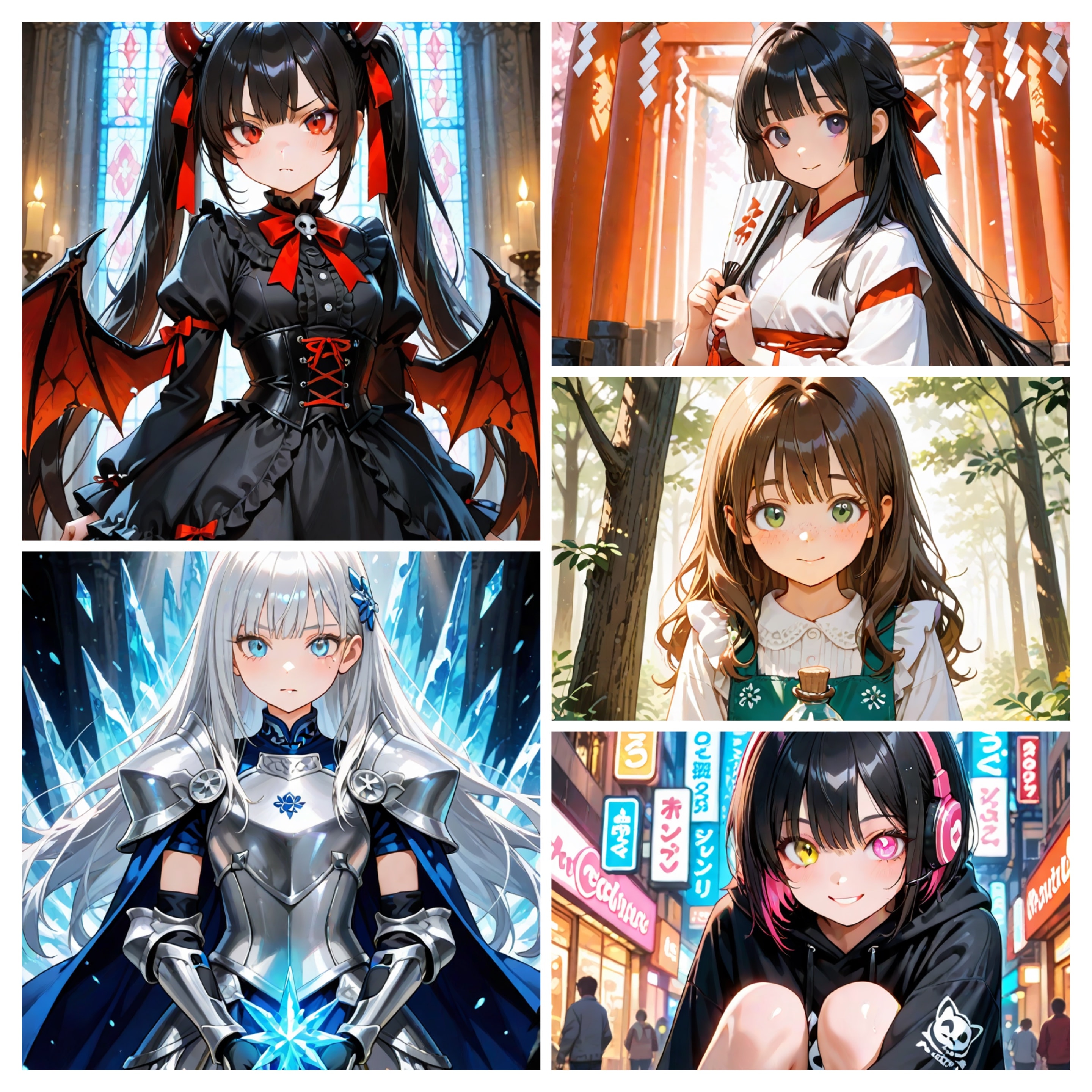 Geminiが提案した人気のオリジナルキャラ5選 | の人気AIイラスト・グラビア